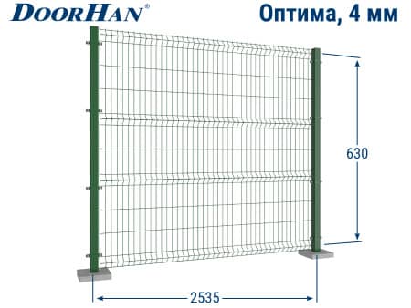 Купить 3D заборную секцию ДорХан 2535×630 мм в Новосибирске от 1087 руб.